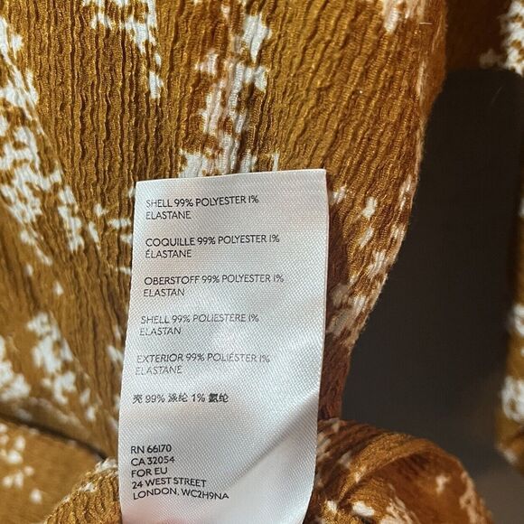 Anthropologie Blouse Small Amber Dolman Sleeve Top Golden Boho Floral Casual - Picture 7 of 10